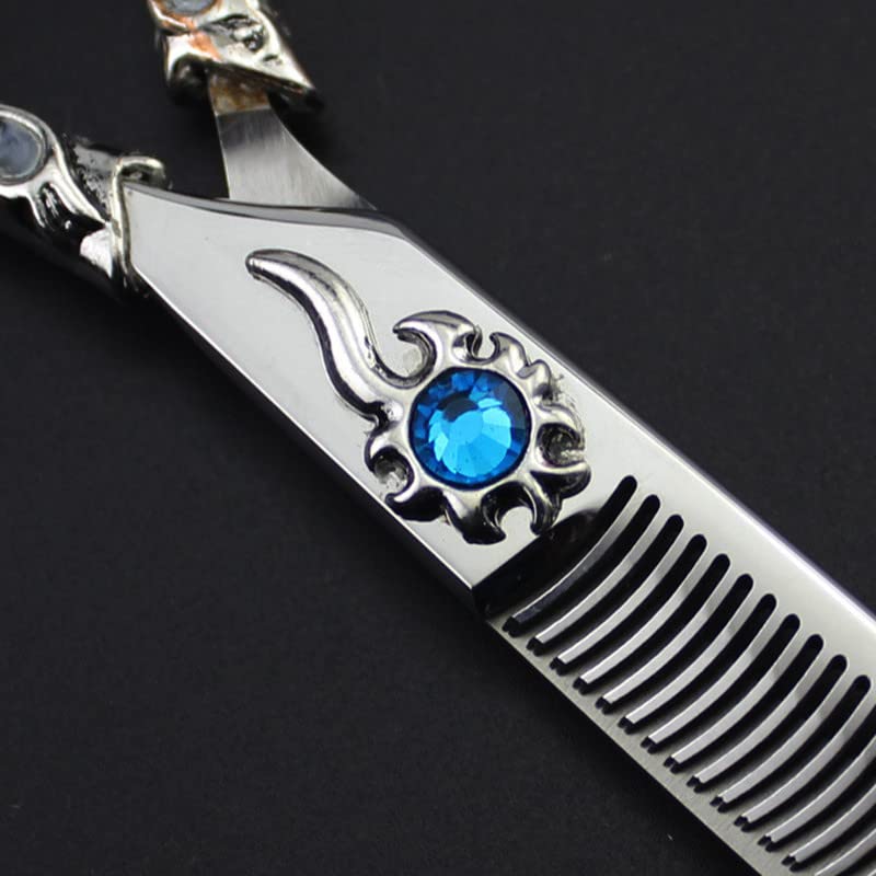 Haarschneideschere, 6 Zoll, Professionelle Haarschere Aus Japan 440C Mit Sonnenblumen-Motiv, Für Den Friseursalon, Gebogene Effilierschere, Friseurschere