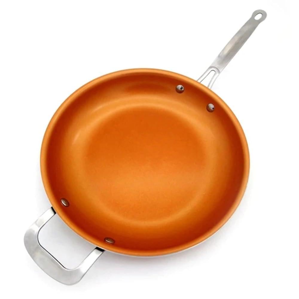 Poêle à frire en cuivre antiadhésive 30,5 cm ustensile de cuisson céramique pour cuisine saine