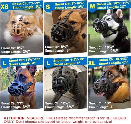 Image of Mayerzon Basket Dog Muzzle for Large Medium Small Dogs German Shepherd