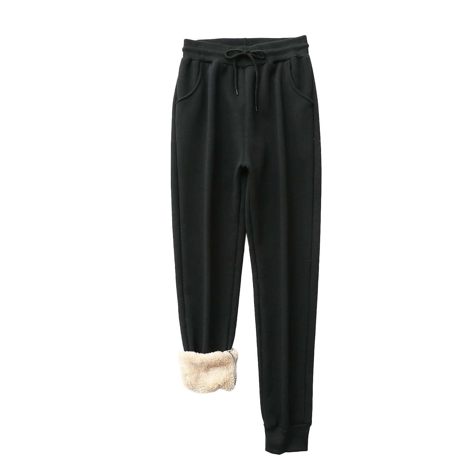 Leggings fourrés Femme Hiver, Pantalon de Course Femmes Hiver Longue Taille Haute Pantalon de Jogging Chaud en Peluche Sweatpants Pantalon de Yoga Collants de Yoga Pantalons Jambières Thermo