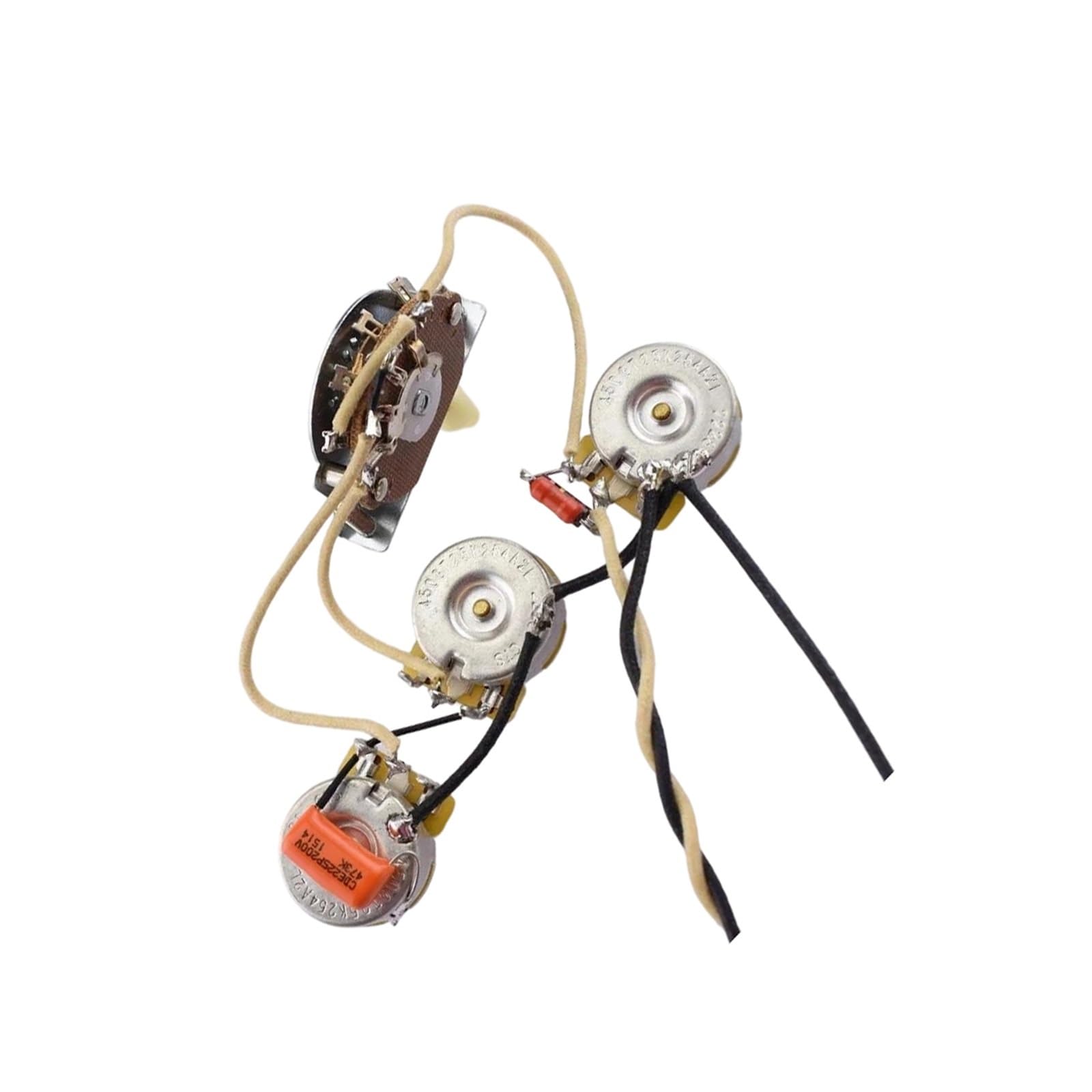 Profesjonalny Zestaw Okablowania Do Gitary Elektrycznej Z Potencjometrem Z Rurką Miedzianą 250K Beginner Uprząż gitarowa(3/4)