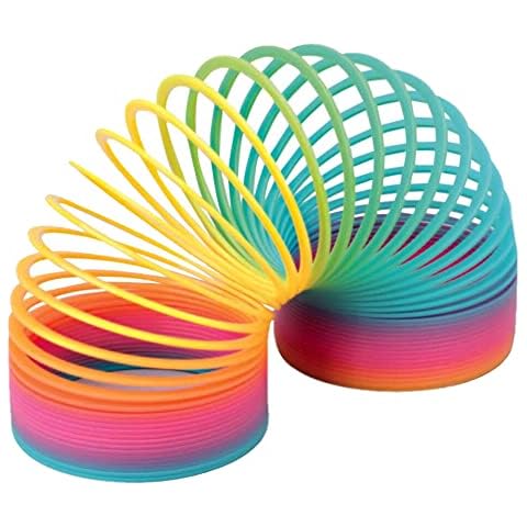 HMN Rainbow Spring Toy, Magic Slinky Springs Toy, Plastic Coil Fidget Toy, Multicoloured Magic Springs, Perfect Small Novelty Gift Party Favours Cover