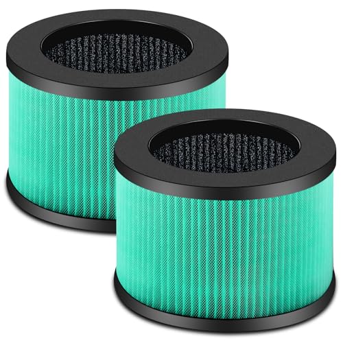 Image of 2 Pack MK01 MK06 Air Filter Replacement Compatible with Aroeve MK01 MK06, ToLife TZ-K1 and Kloudi DH-JH01 Filter, Pet Dander Version, Green