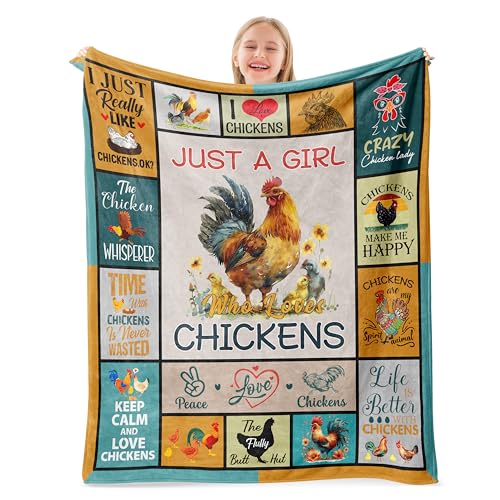Just A Girl Who Loves Chickens Blanket 50