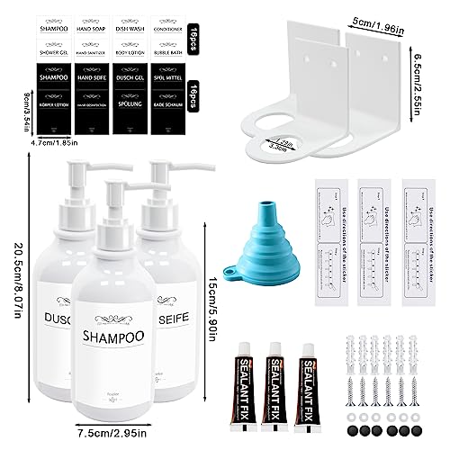 Roselee Set di 3 dispenser di sapone da parete