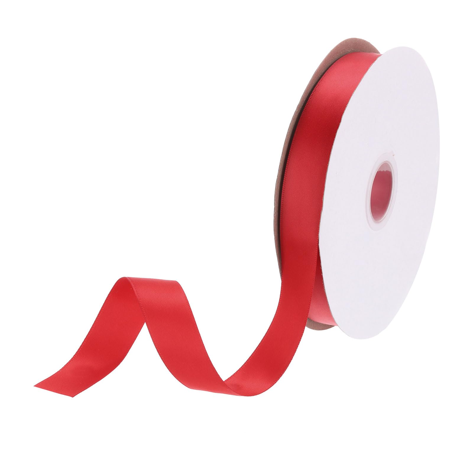 DMiotech 20mm Satin Ribbon 46m/150ft Thin Double Face Fabric Grosgrain Ribbon for Gift Wrapping Floral Hair Flower Bouquet Red