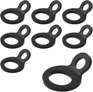 JYNXOR 8Piezas Anclajes de Amarre, Anclajes de Amarre de Alta Resistencia, Anillo de Amarre de Anclaje con Junta tórica de Color Negro para Montaje en Garaje, Taller, camión, Remolque, Carrito de Golf