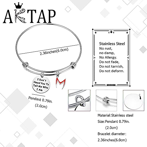 AKTAP Super Women Witch Gift Inspiring Super Hero Bracelets for Fans I Don't Need You To Tell Me Who I Am Helmet Bangle - Image 6