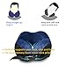 Victuna Upgrade Travel Neck Pillow, Snug Fit Memory Foam Travel Pillow, Thin Back, Soft& Comfortable for Airplane, Bus, Train, in Office, at Home, Washable Soft Velvet Cover