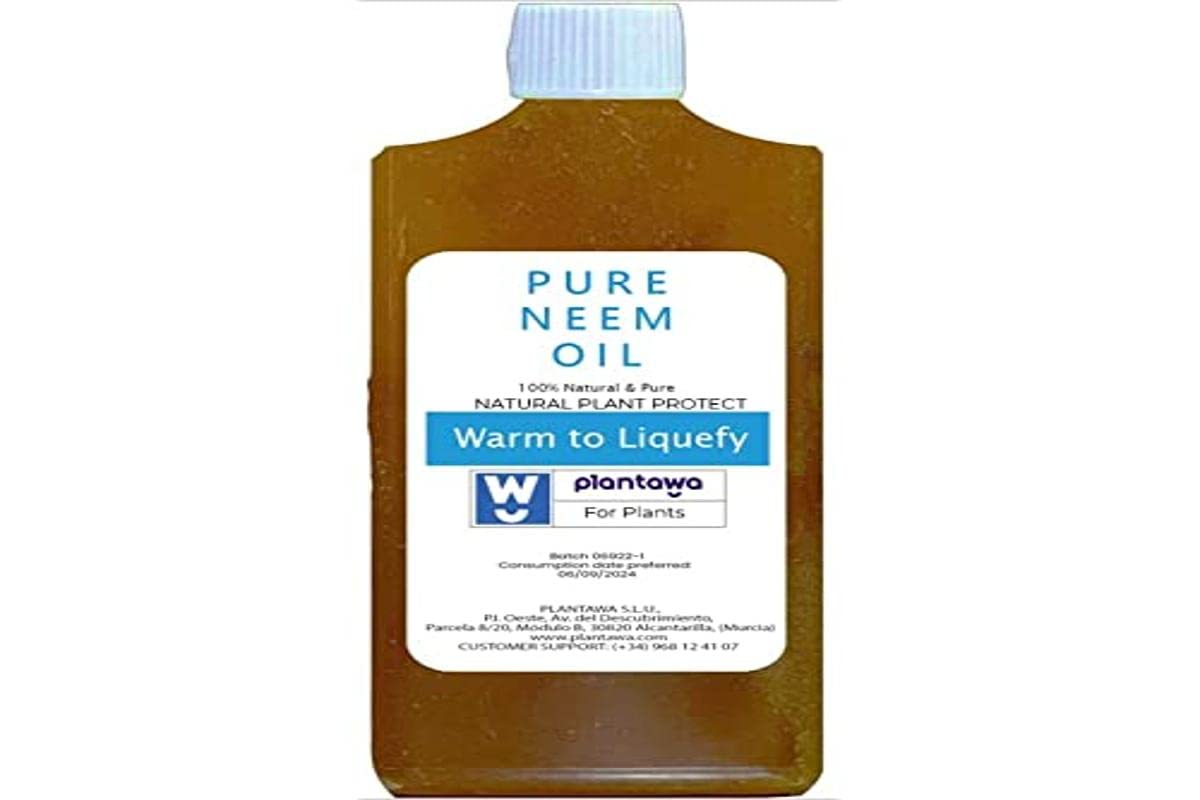 Aceite de neem 100 ml, 100% virgen puro nim, aceite multiusos para plantas Hogar y jardín, 100% Natural Protección Huerto, Sostenible, Alta Concentración, Mosca Blanca, Araña Roja, Pulgón, Cochinilla