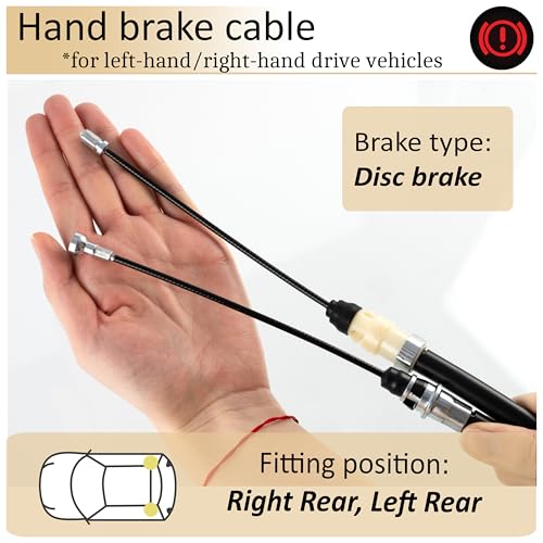 Cable de freno de mano AERZETIX C71454 para el eje trasero del coche 5