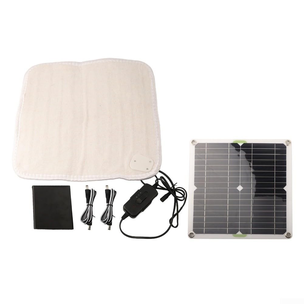 Haustier Heizmatte Solarbetriebene Elektrische Heizdecke für Hunde Katzen mit Einstellbarer Temperaturregelung Wasserdicht und Wetterbeständig Warm Pad für Indoor Outdoor