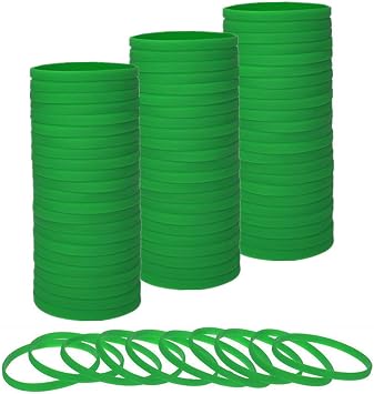 Muka 100 Pack Thin Silicone Rubber Bracelets for Men Women Sports Events