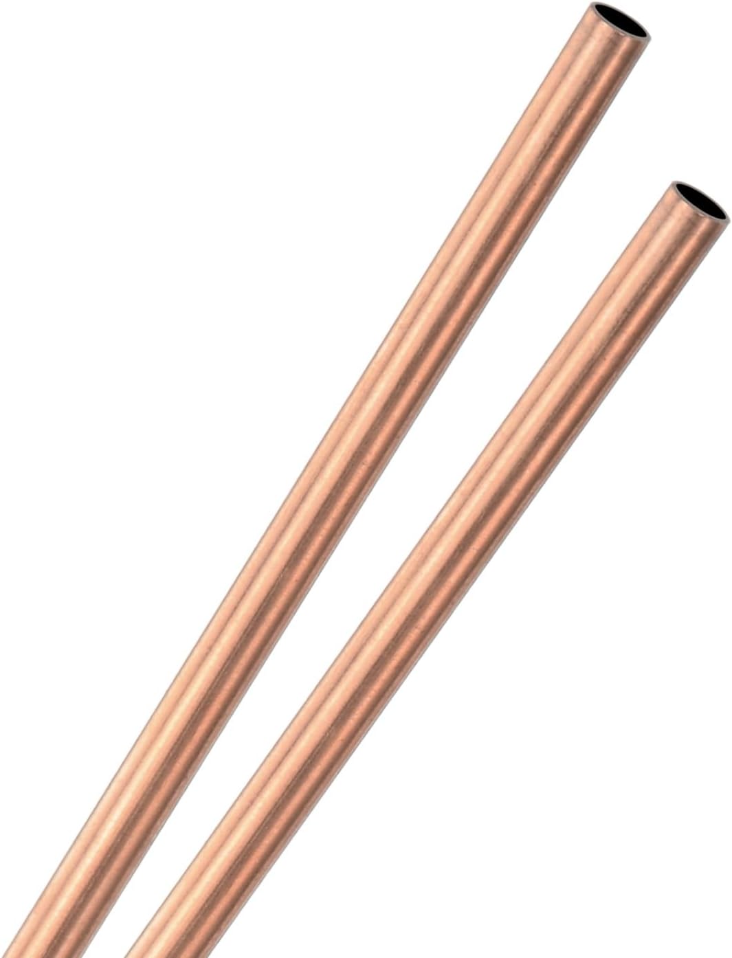 MMETERXITY 2-Pack 300mm Copper Seamless Round Tube 3mm OD 0.2mm Wall - Perfect for DIY Crafting, Machining, Construction