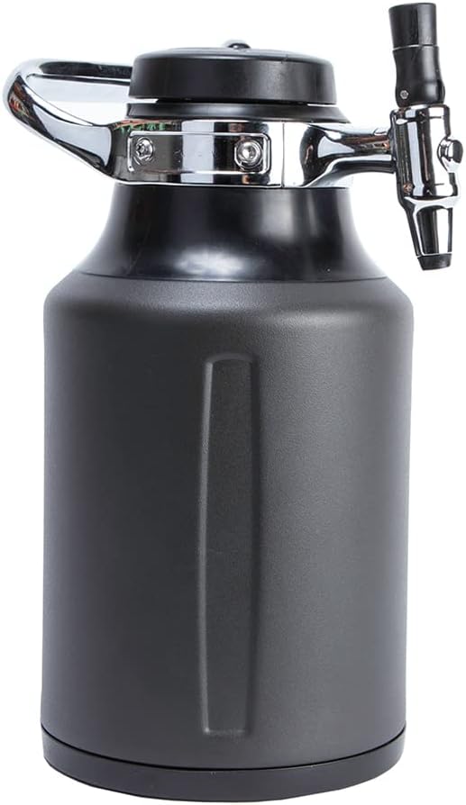 GrowlerWerks Tungsten Go Low Bundle – Includes Tungsten uKeg 64 Carbonated Growler, 10 Oz. Tumbler, C02 Chargers, Black Bar Mat – Pressurized Craft Beer Growlers, Mini Keg Kit : Home & Kitchen