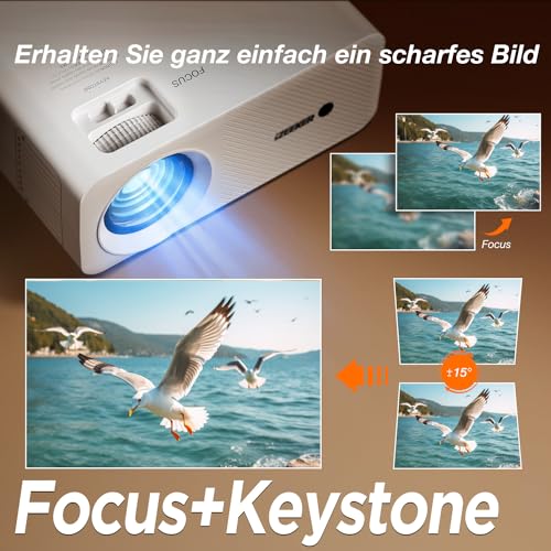 Mini Beamer mit Bluetooth und Stativ für Heimkino