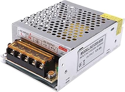 Saish Solutions 12 Volts 5 Ampere AC/DC Switched-Mode Power Supply with Input 100 to 300 Volts and Output 12 Volts 5 Ampere