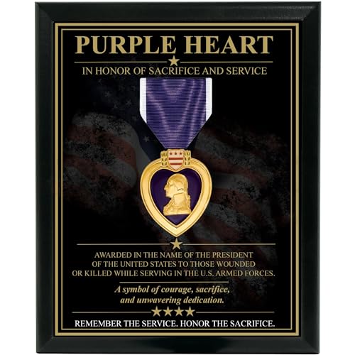 Purple Heart Medal Military Plaque
