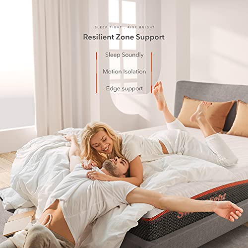 Sweetnight-12-Hybrid-Mattress-with-Gel-Memory-Foam-Pocket-Innerspring-Bed-Mattress-with-Moisture-Wicking-Adaptive-Cover-Medium-Firm-White-Grey-Queen-Size Sweetnight 12 Hybrid Mattress with Gel Memory Foam Pocket Innerspring Bed Mattress with Moisture Wicking Adaptive Cover Medium Firm White Grey Queen Size