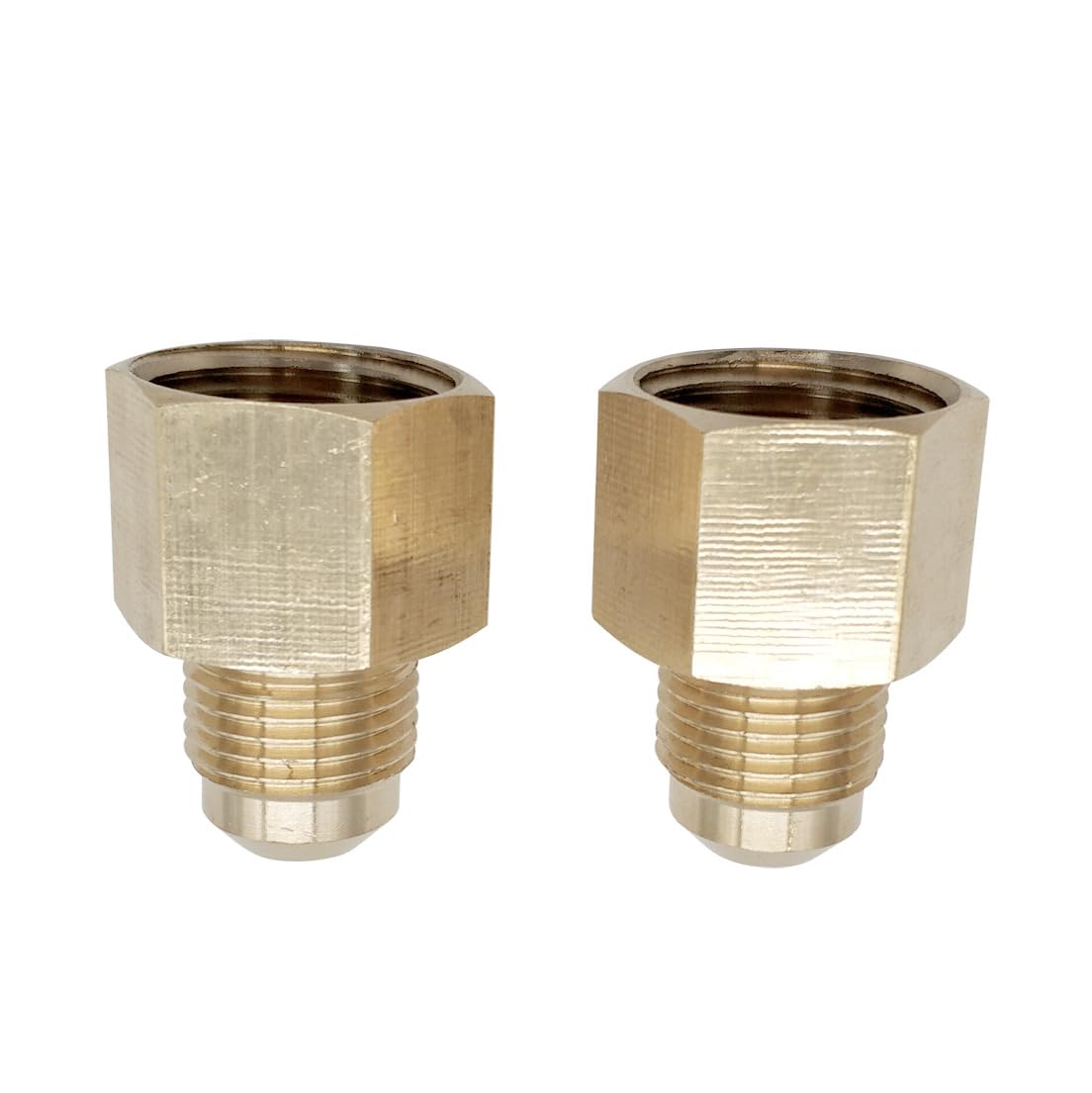 5/8"-18 UNF Male 3/8" Flare SAE-Standard x 1/2" BSPP Female Coupler Connector Adapter Brass Pipe Fitting