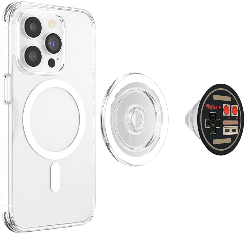 Retro Game Controller Classic Gamer Video Game Button Gaming PopSockets PopGrip: Swappable Grip for Phones & Tablets PopSockets PopGrip for MagSafe