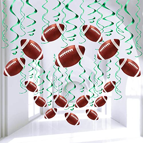 FRIDAY NIGHT Super Football Bowl 30pcs Hanging Swirl Decorations for...