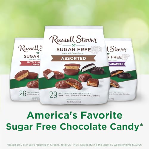 Russell Stover Sugar Free Assorted Chocolate Candy, 15.7 oz. Bag | Sugar free Christmas chocolate, candy bowls, Family size, chocolate bulk candy bag, Christmas gift, easy gifting - image 7