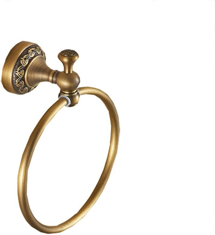 Antique Towel Ring Free Punch Copper Bathroom Towel Loop Copper Ring Towel Hanging Ring Towel Rod, it is not Easy to Rust, and Corruption. Bathroom (Size : 18.5cm) (One Color 17cm)
