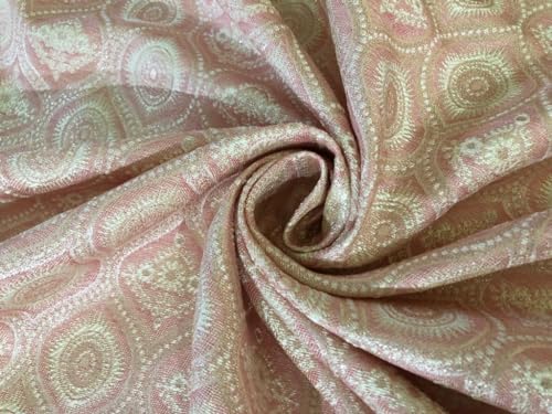 Tissu brocart rose pastel de 111,8 cm de large au yard BRO907[2]