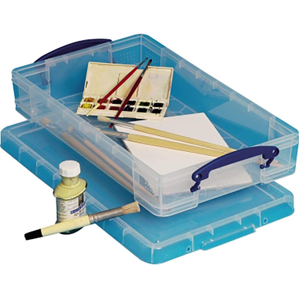 Scatola In Plastica Trasparente Really Useful – 6,5 Litri, Impilabile Con Maniglie E Clip, Ideale Per CD, DVD, Ufficio E Casa