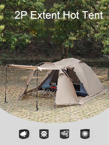 Carpa túnel para camping de 1 persona al aire libre miniatura 7