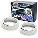 iJDMTOY 2pcs Silver Anodized Aluminum AC Climate Control Ring Knob Covers for 2016-up 10th Gen Honda Civic