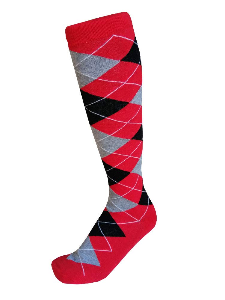 Triple M PlusMen Quality Knee/Over Calf Argyle Golf Socks: Men Size 5-8,9-13