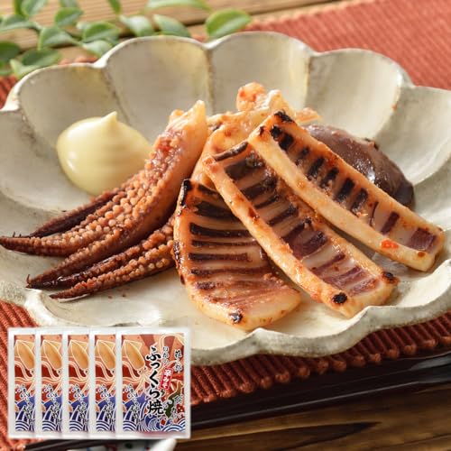 身厚でプリプリ 新潟 の漁師が作る いかのふっくら焼 辛味噌味 130g ×5袋 セット 石川 能登 イカ焼き 珍味 所さんのお届けモノです イカ屋荘三郎 プレゼント 贈り物 取り寄せグルメ