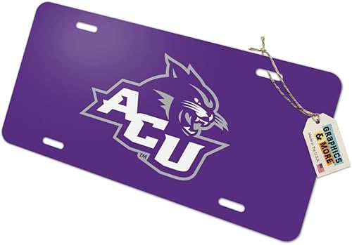 Placa de matrícula de metal novedosa con etiqueta de vanidad del logotipo primario de Abilene Christian