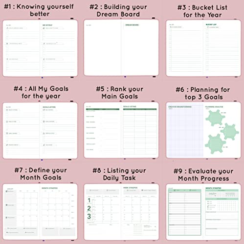 Image of PLANNER STAR 2022 Dated (Jan 2022 - Jan 2023) Monthly & Weekly Life Planner| A5 Size | Organizer, Journal | Plan for Time Management, Productivity & Positivity (Light Pink)