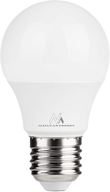 Maclean MCE269 WW Energooszczędna Żarówka Kulka LED E27 500lm Ciepła, Profesjonalna Żarówka do Użytku Wewnętrznego, Moc: 5W, Gwint: E27, Temperatura Barwowa: 3000K, Żarówka Kulkowa
