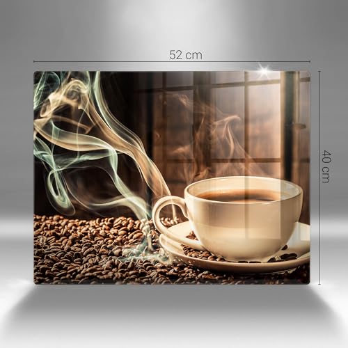 Plaque de protection induction 52x40 cm Wallfluent tapis de cuisson multifonction grain de café