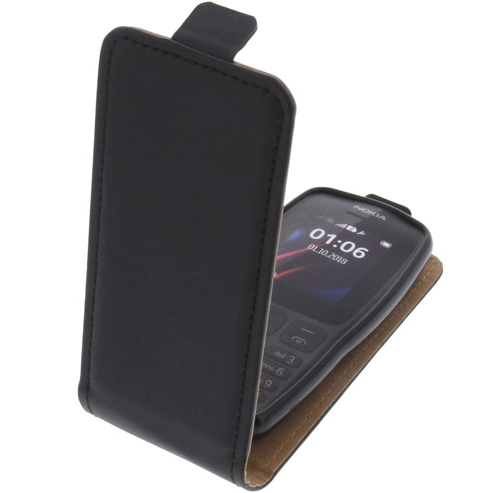 foto-kontor Cover compatible with Nokia 106 (2018) flip-style mobile phone case black