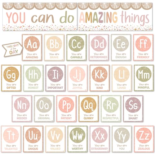 Tableau d'affichage de l'alphabet Terrazzo Tones TCR7202 pour décorer la classe