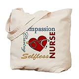 CafePress Nurse Tote Bag Natural Canvas Tote Bag, Reusable Shopping Bag