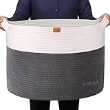cesta grande mimbre ✅Fácil de mover y llevar: diseñamos nuestra canasta de almacenamiento de cuerda de algodón con asas suaves y cómodas que le permiten llevarla fácilmente por su casa incluso cuando está llena hasta el borde.