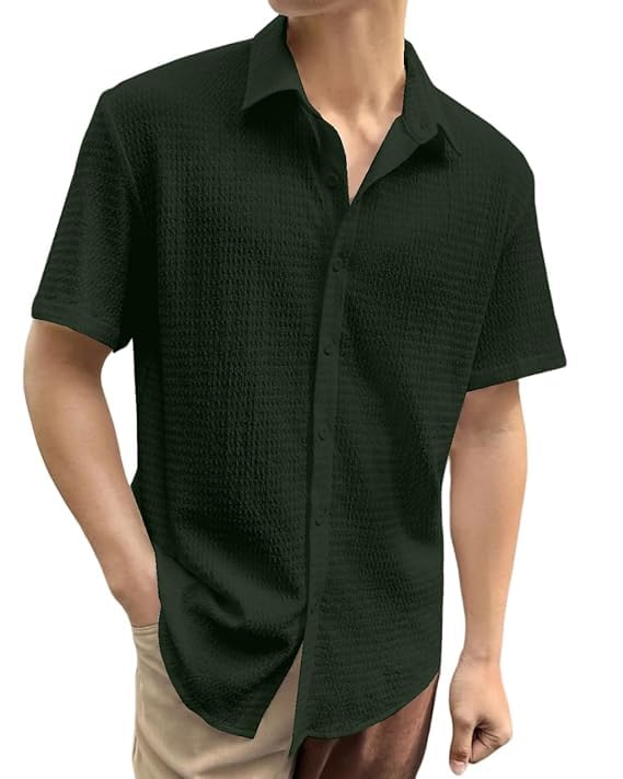 Image of ROYALICA Regular Fit Mens seer Shirt Green S