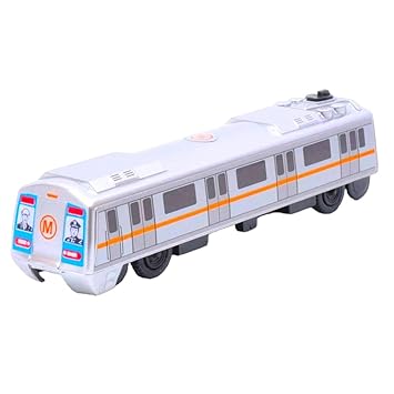 Metro Train for Kids, Pull Back Action, Excellent Body Graphics, Durable Quality (Multicolor, Pack of: 1)