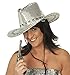 Cowboy Paillettenhut Pailletten Hut Cowboyhut Silber
