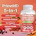 5-in-1 Organic Turmeric Curcumin Supplement (4210mg) with Berberine, Ceylon Cinnamon Bioperine and Ginger Supplements for Joint, Heart, Gut, & Metabolic Support (60 Servings)