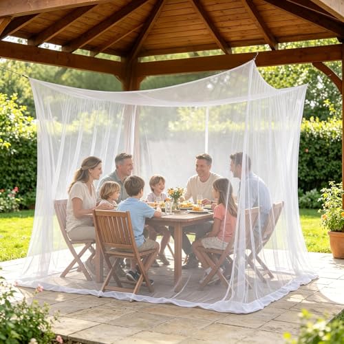 Grande protection de terrasse en maille ventilée pour espace de loisirs - 5