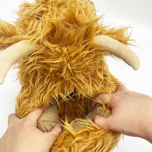 Highland Cow Plush Scottish Cow Slippers - Soft Warm Animal Home Indoor Unisex Slippers3