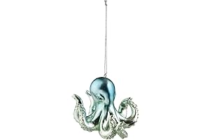 GALLERIE II Iridescent Blue Octopus Ornament Resin