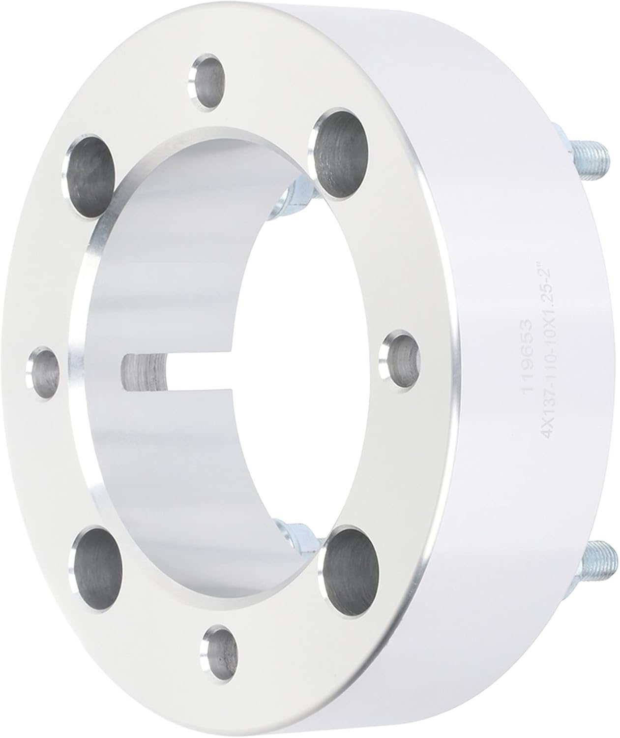 4x137 Wheel Spacer 2 inch 4PCS Thread Size 10x1.25 Wheel Adapter Compatible for Can-Am for Commander 1000 11-14 for KAF300 Mule 500 91-95 Silver